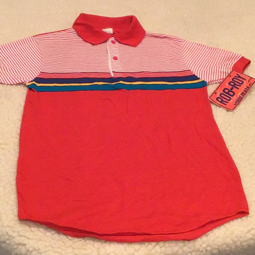 Vintage rob roy boys 2 button polo shirt.